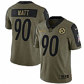 Nike Pittsburgh Steelers 90 T.J. Watt 2021 Olive Salute To Service Limited Jersey Dyin,baseball caps,new era cap wholesale,wholesale hats